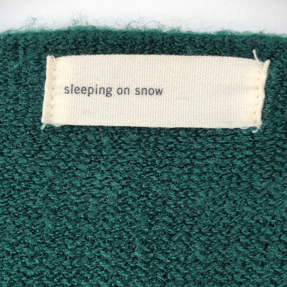 Emerald green anthropologie top/poncho relaxed fit - Picture 5 of 6